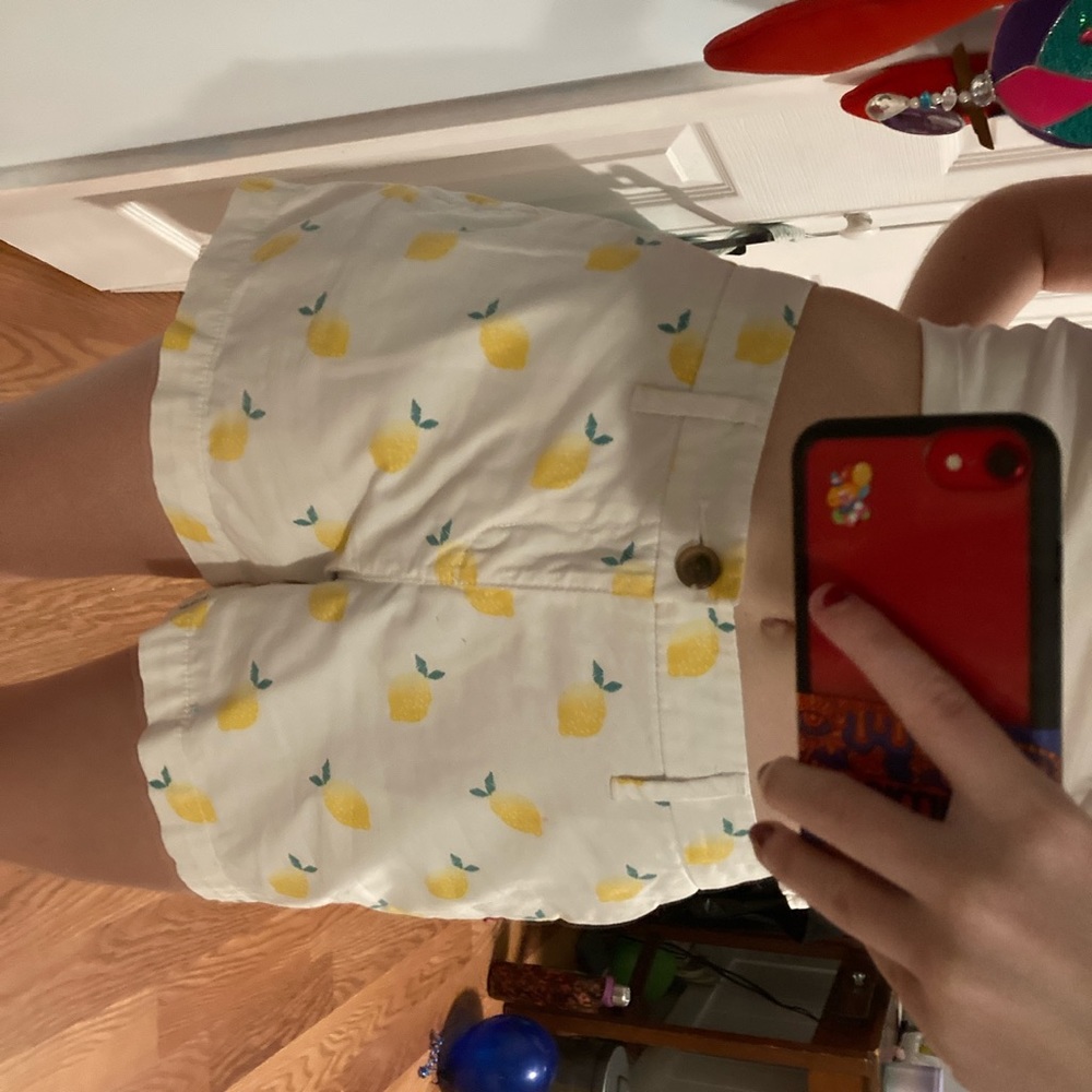 lemon patterned shorts
